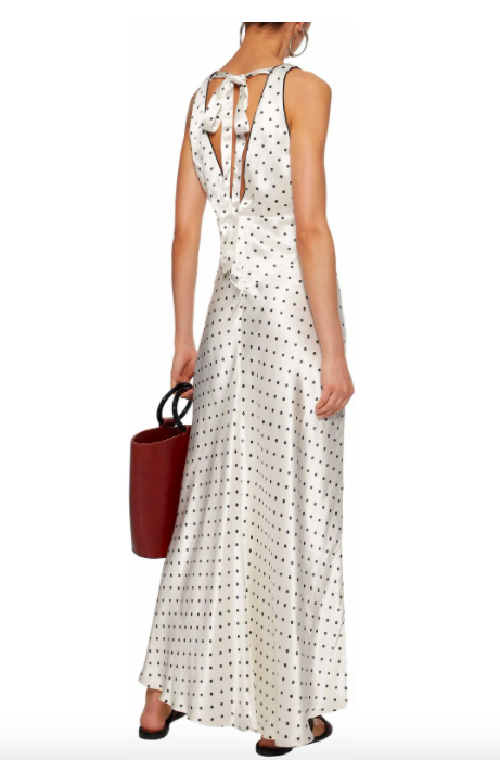 ganni leclair satin dress